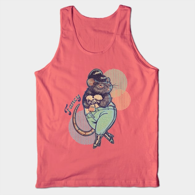 Fancy Rat Doo-Wop Tank Top by Paintdead